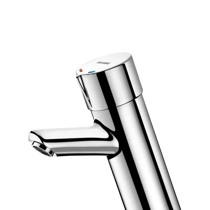 Delabie TEMPOMIX, Time Flow Basin Mixer TAP, Non–Concussive, Chrome