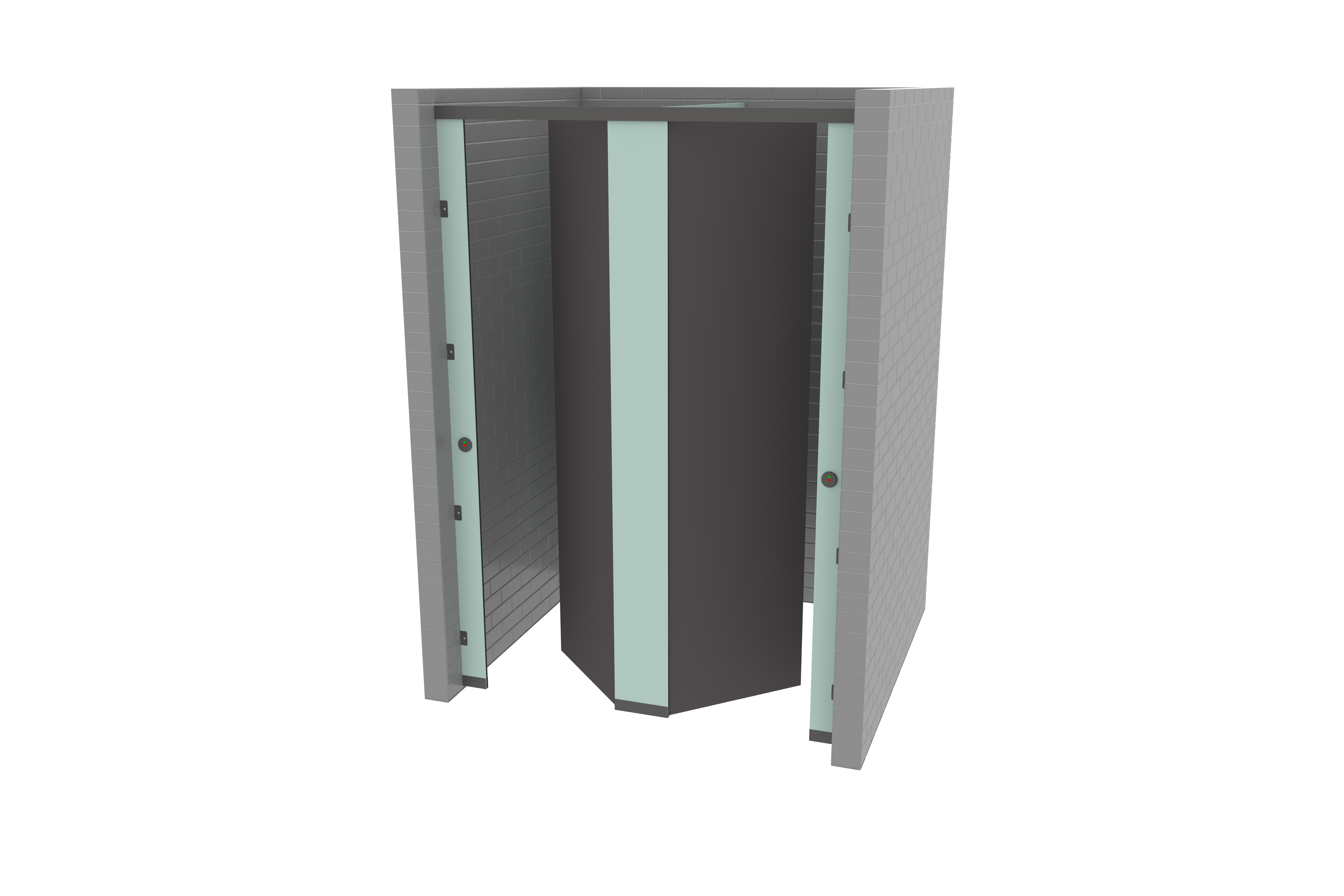 Double Enclosed - Centre Hung Doors